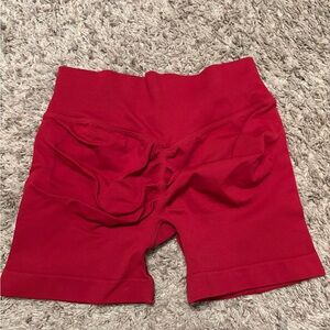 Women’s High-Waist Red Active Shorts